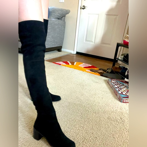 Brand new black suede Stuart Weitzman Over the Knee Boots - Picture 1 of 6